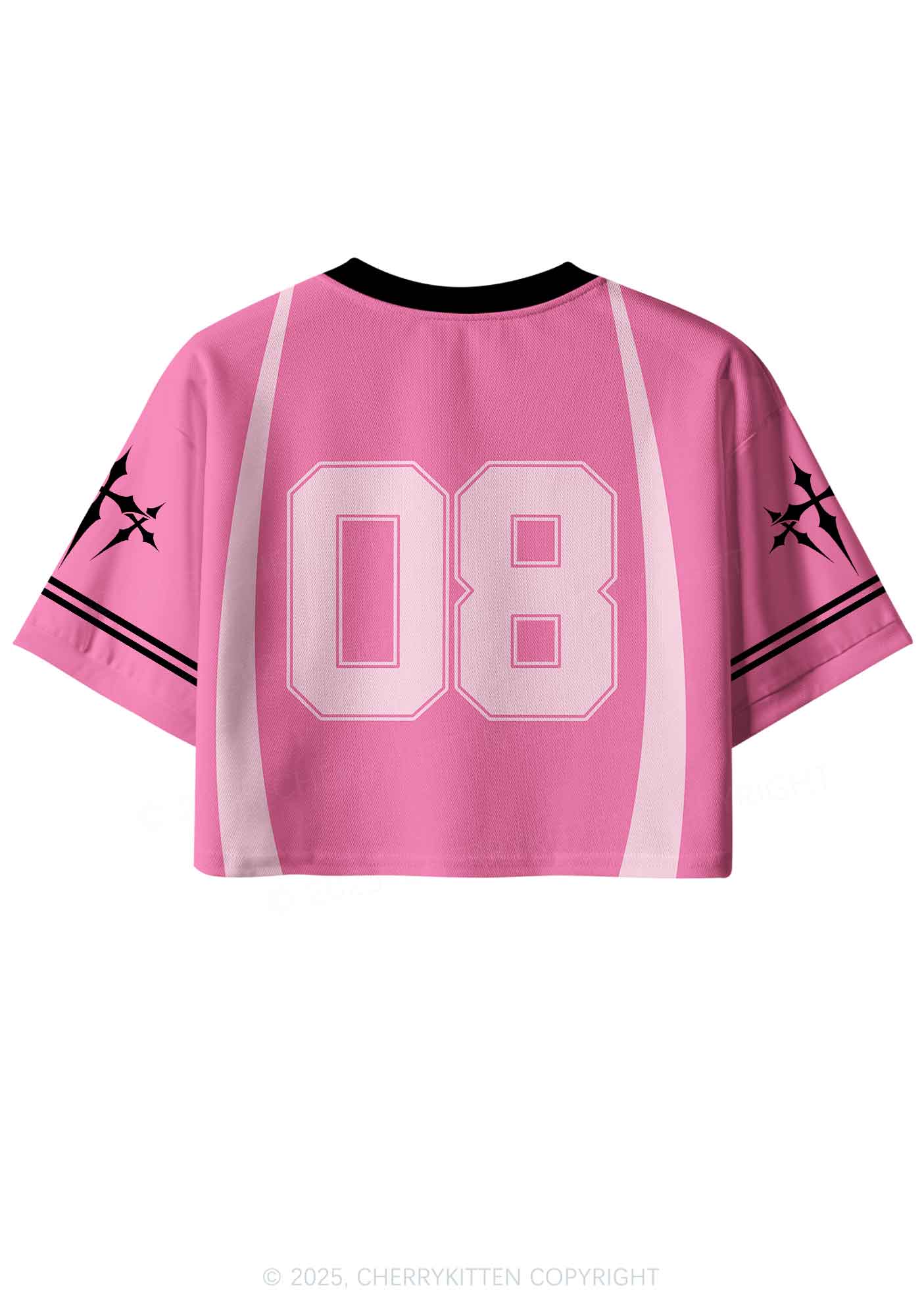 Custom Pink Cxxt Star Y2K Crop Sport Jersey Shirts Cherrykitten
