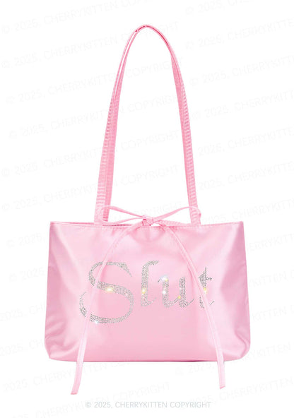 Rhinestone Slxt Y2K Satin Bags Cherrykitten