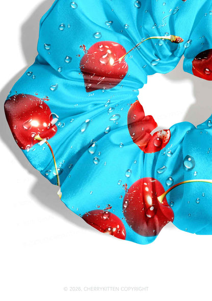 Fresh Cherry Y2K Hair Scrunchie Cherrykitten
