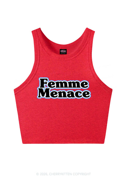 Femme Menace Pride Y2K Crop Tank Top Cherrykitten