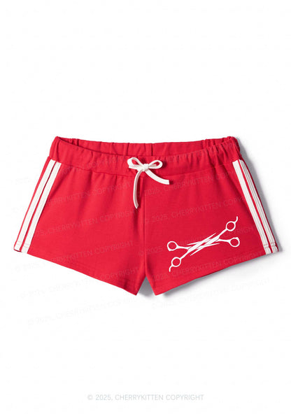 Pink Scissor Pride Y2K Drawstring Mini Shorts Cherrykitten
