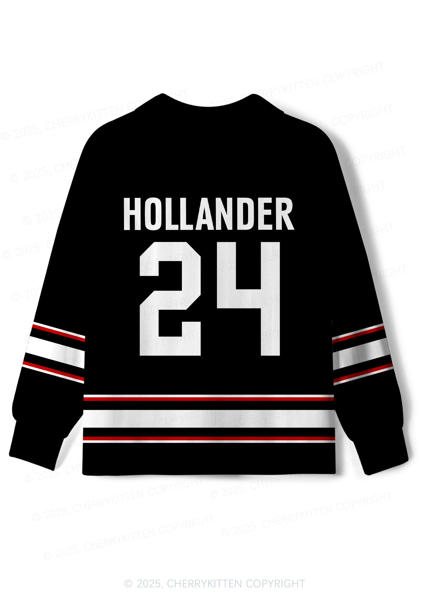 Black Hockey Boys Kissing HR Y2K Long Sleeve Sport Jersey Shirts Cherrykitten