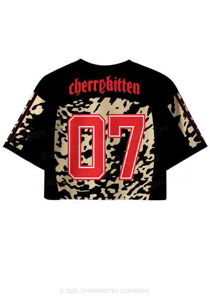 Custom Bxxches With Tattoos Fxxk Better Y2K Crop Sport Jersey Shirts Cherrykitten