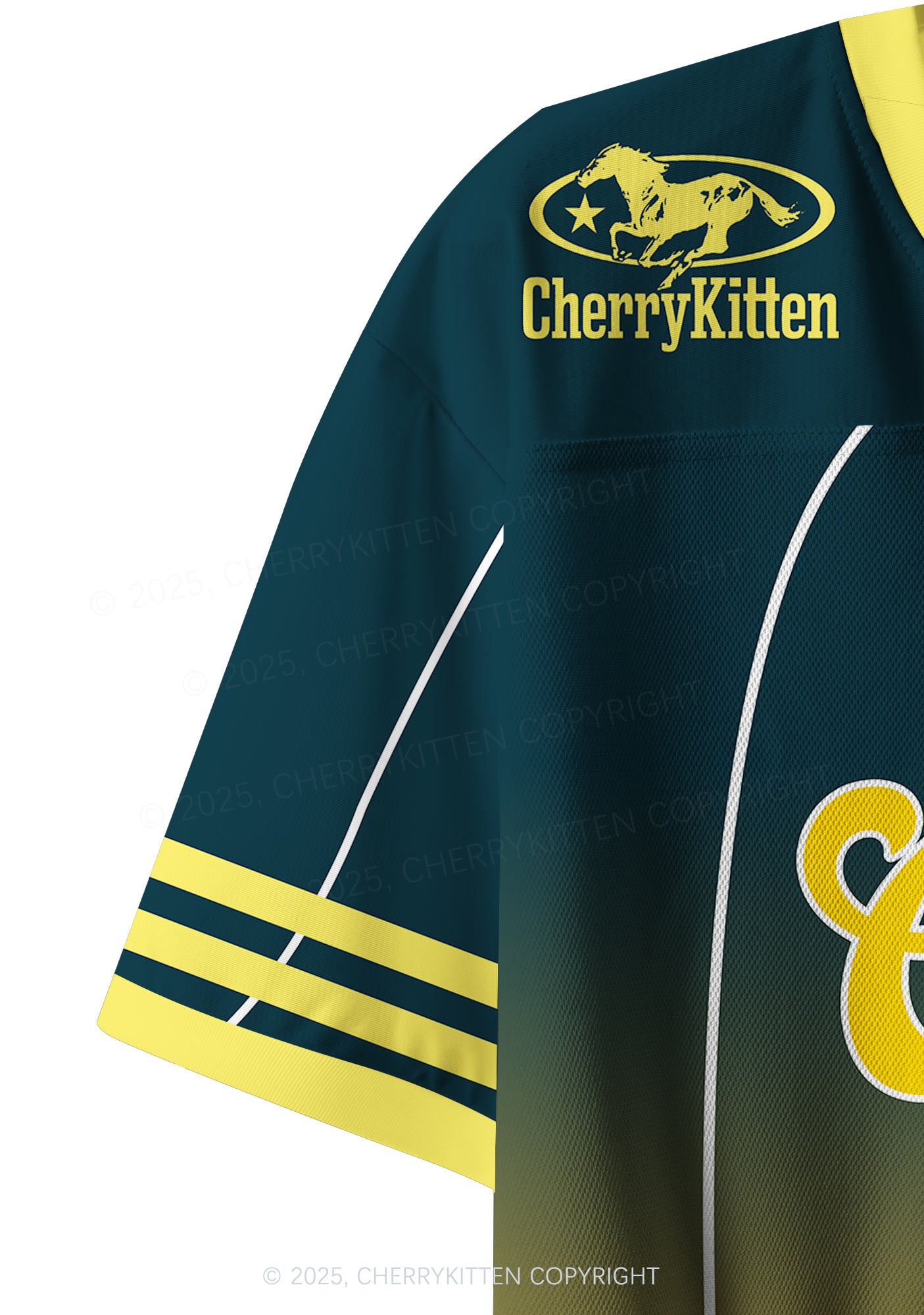 Custom Name Gradient Navy Y2K Crop Sport Jersey Shirts Cherrykitten