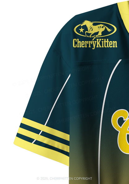Custom Name Gradient Navy Y2K Crop Sport Jersey Shirts Cherrykitten