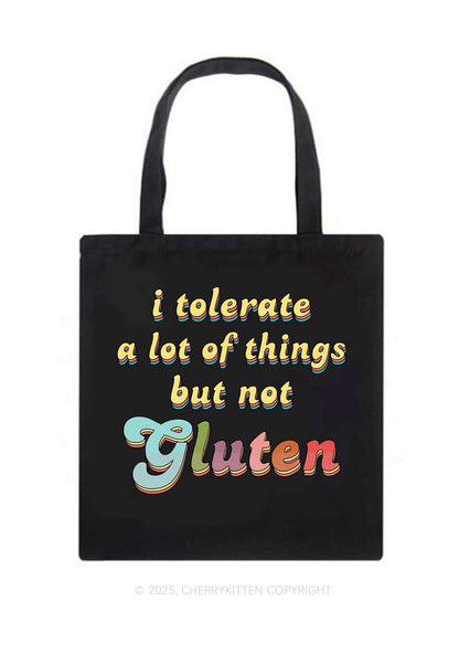 Tolerate Gluten Y2K Canvas Tote Bag Cherrykitten