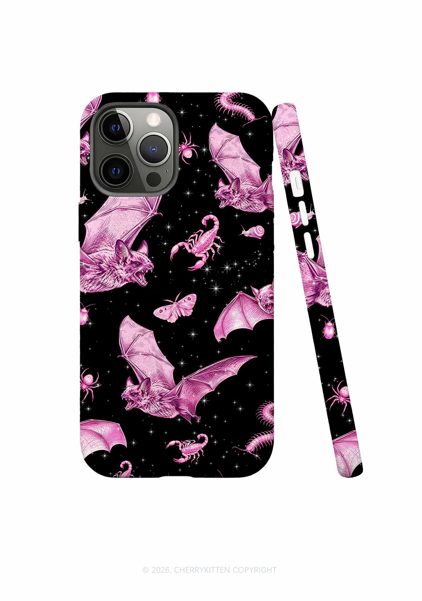 Halloween Pink Bat Y2K Phone Case Cherrykitten