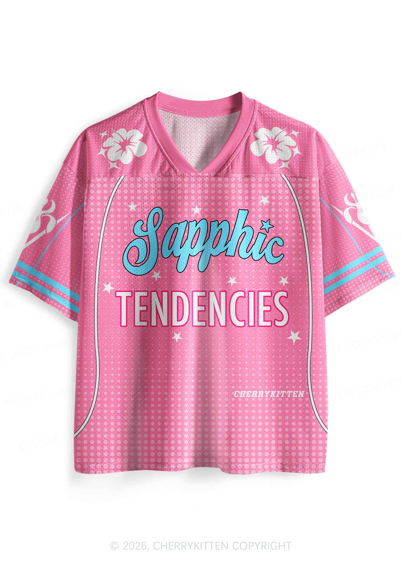Sapphic Tendencies Pride Y2K Sport Jersey Shirts Cherrykitten