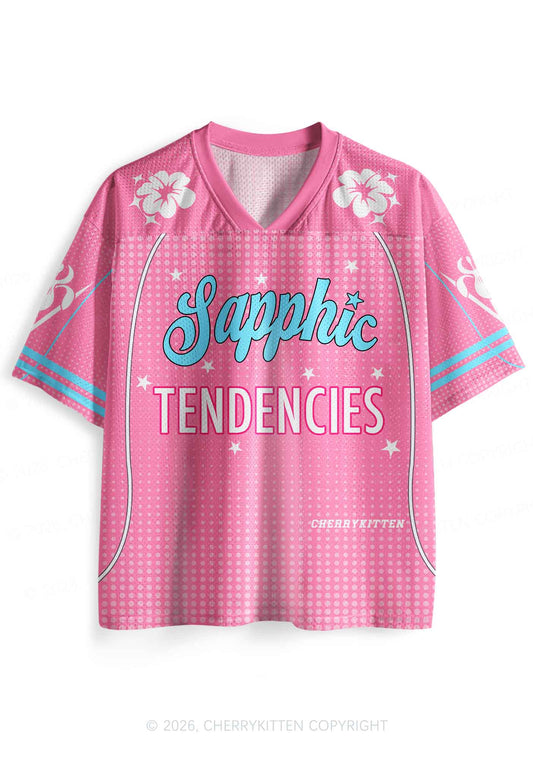 Sapphic Tendencies Pride Y2K Sport Jersey Shirts Cherrykitten