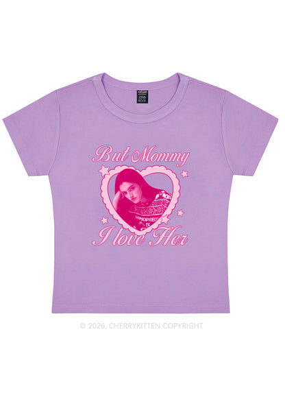 Custom But Mommy I Love Her Y2K Baby Tee Cherrykitten