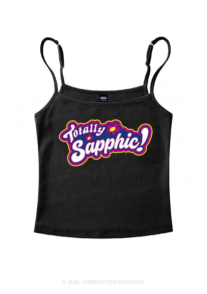 Totally Sapphic Pride Y2K Spaghetti Strap Cami Cherrykitten
