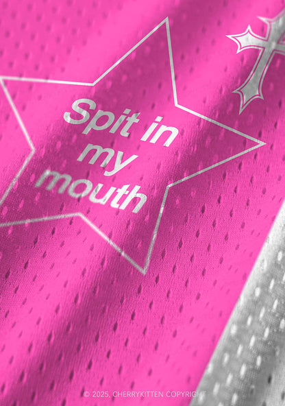 Custom Pink Spit In My Mouth Y2K Sport Jersey Tank Cherrykitten