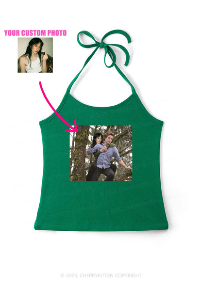 Custom Face Y2K Halter Neck Cami Cherrykitten