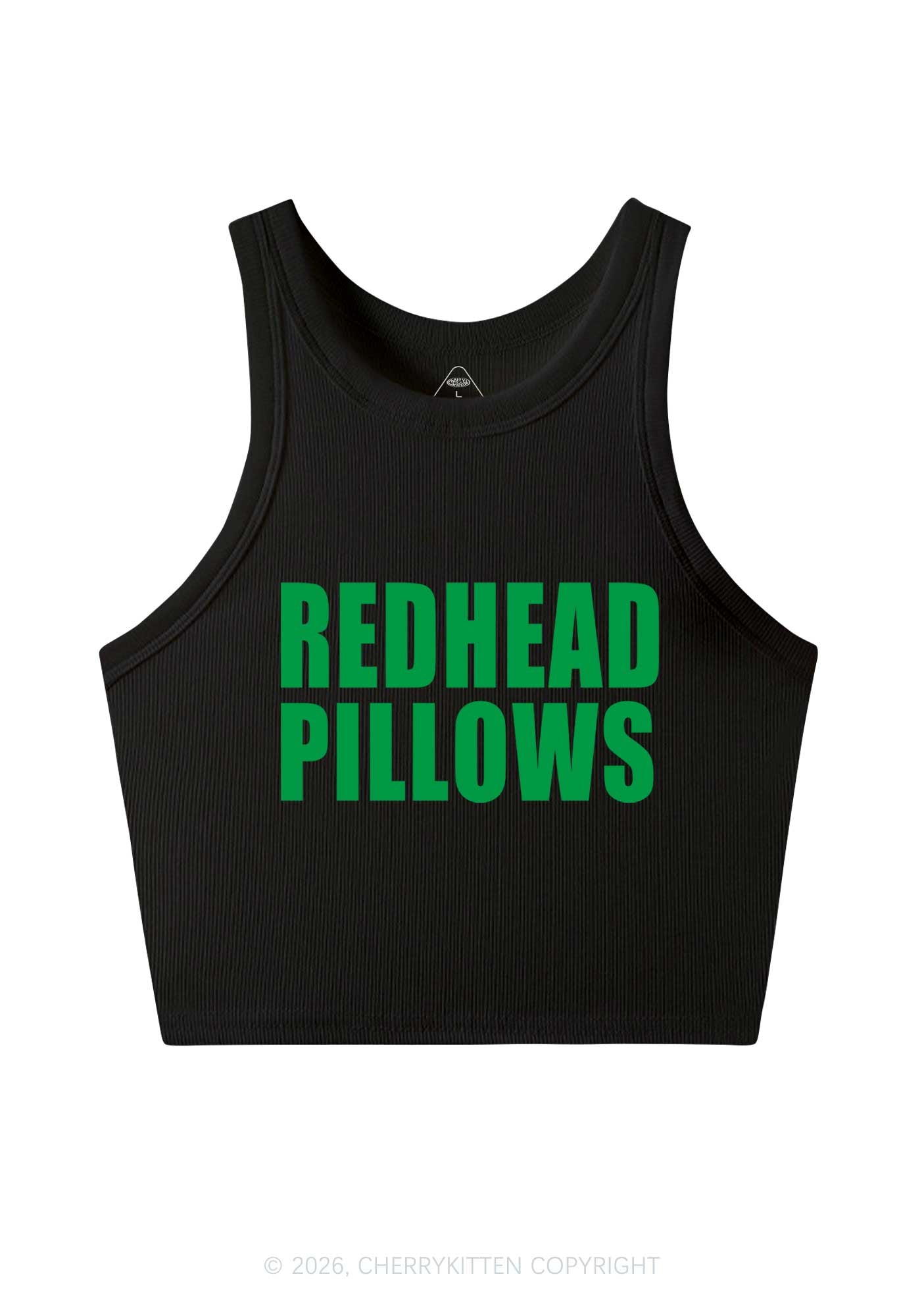 Redhead Pillows St Patricks Y2K Crop Tank Top Cherrykitten