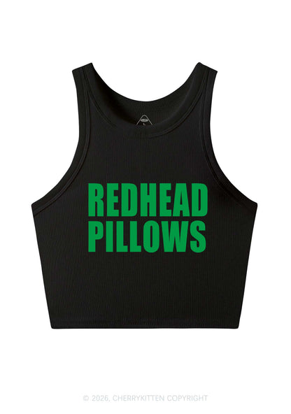 Redhead Pillows St Patricks Y2K Crop Tank Top Cherrykitten