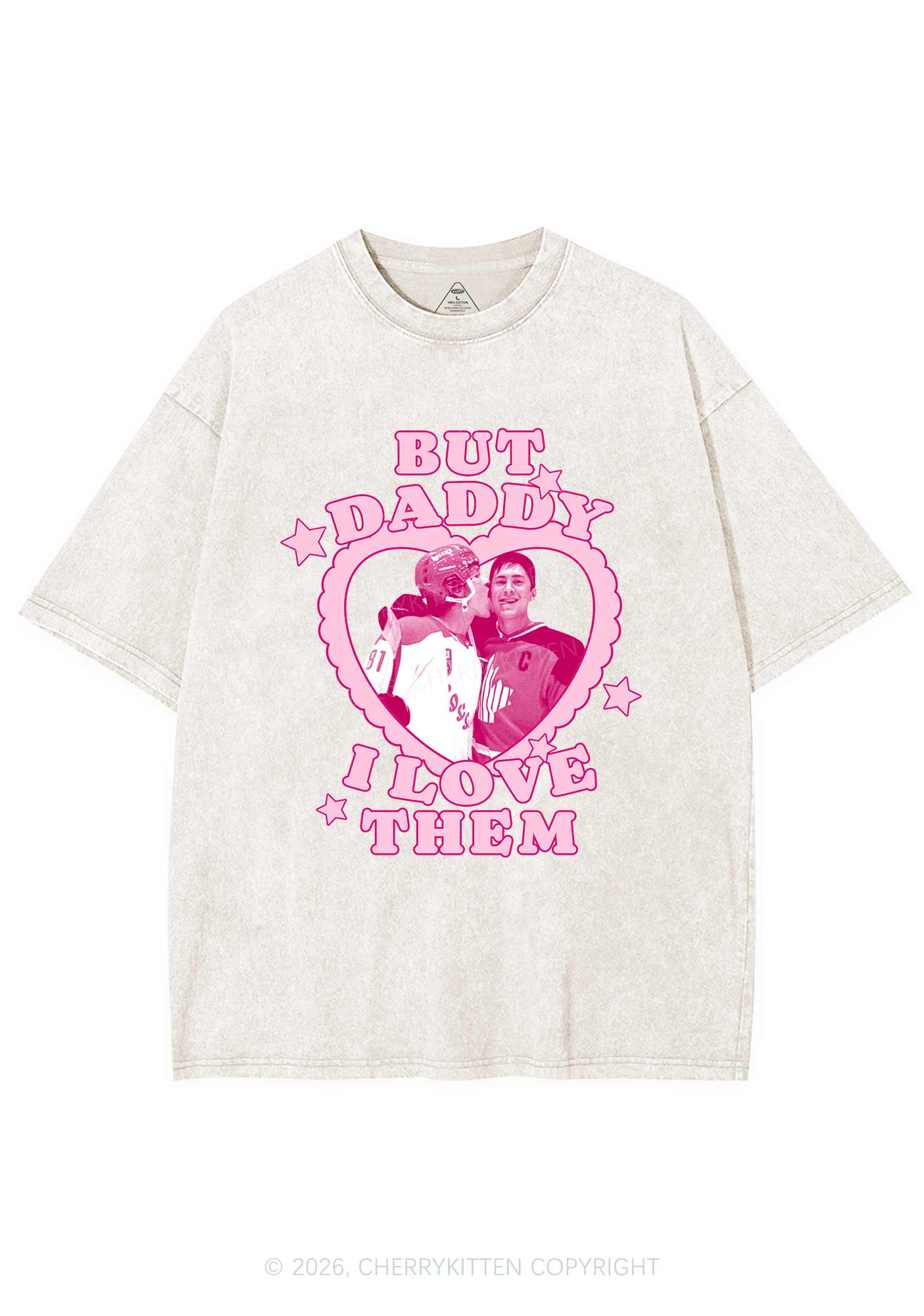 But Daddy I Love Them HR Y2K Shirts Washed Tee Cherrykitten