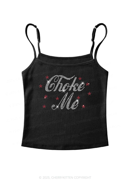Rhinestone Choke Me Y2K Spaghetti Strap Cami Cherrykitten