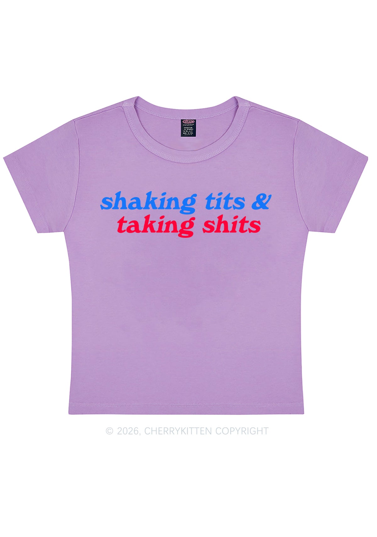 Shaking Txts Taking Shxts Y2K Baby Tee Cherrykitten