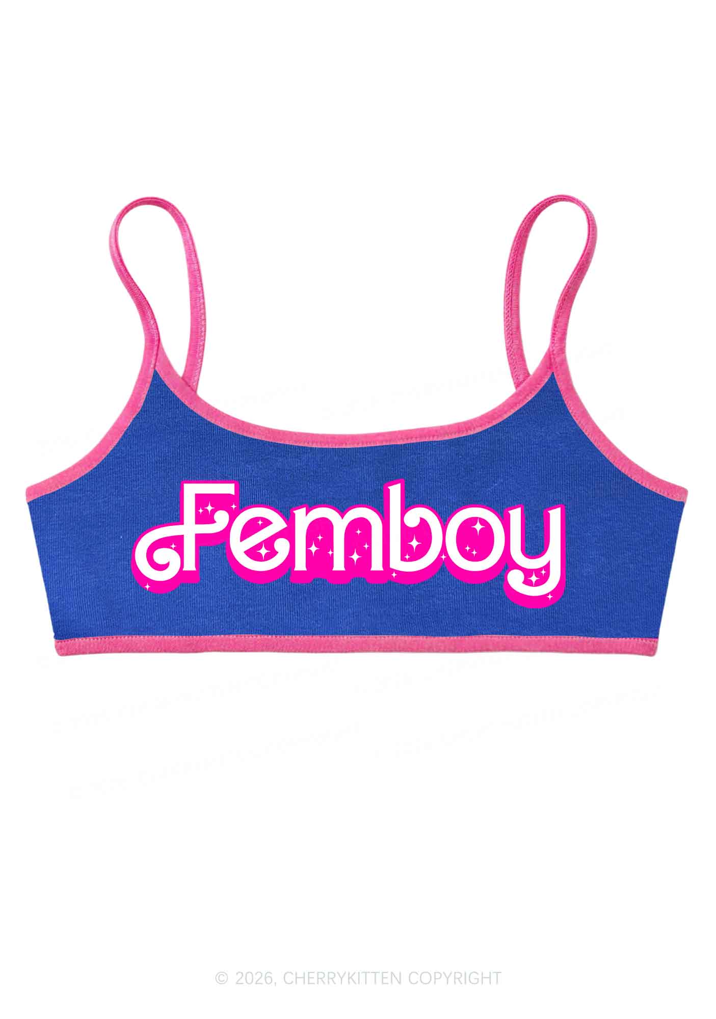 Femboy Pride Y2K Super Crop Cami Cherrykitten