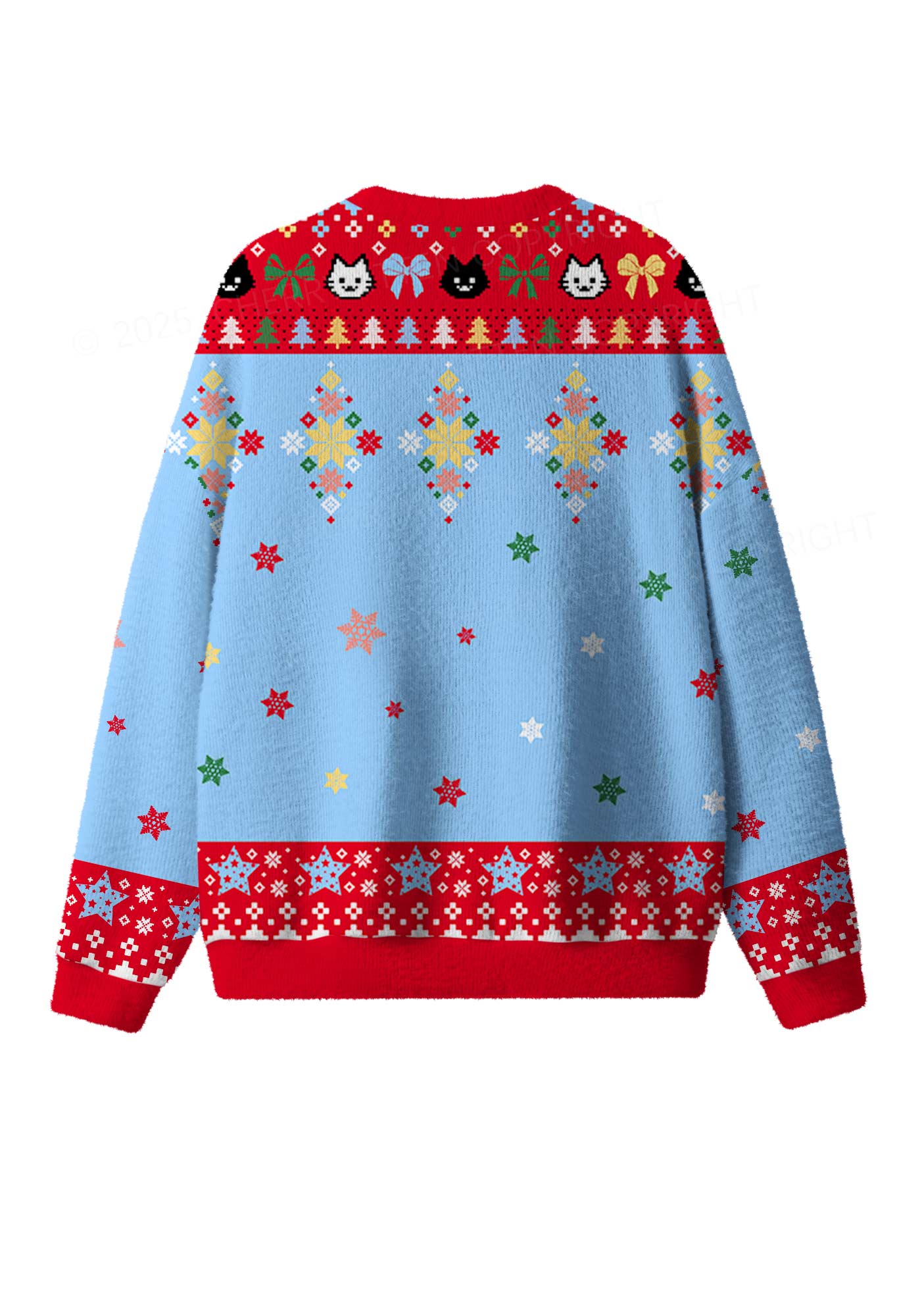 Cat Mxxf Y2K Christmas Knit Sweatshirt Cherrykitten