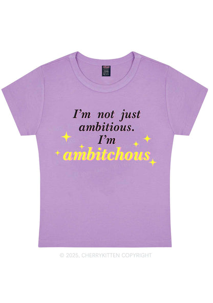 Not Ambitious Im Ambxxchous Y2K Baby Tee Cherrykitten