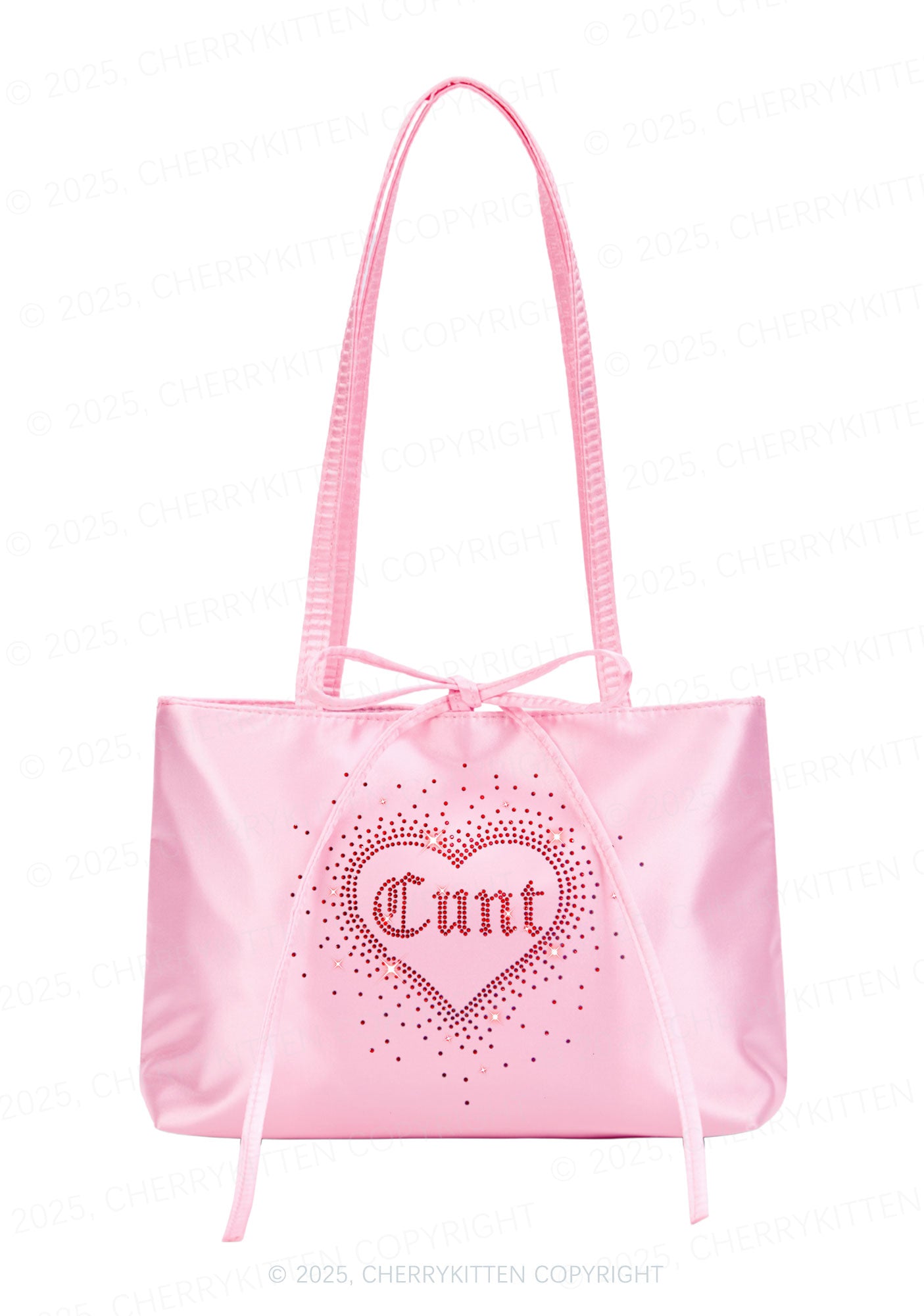 Rhinestone Love Cxxt Y2K Satin Bags Cherrykitten