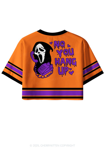 Halloween Custom Horror Hang Up Y2K Crop Sport Jersey Shirts Cherrykitten