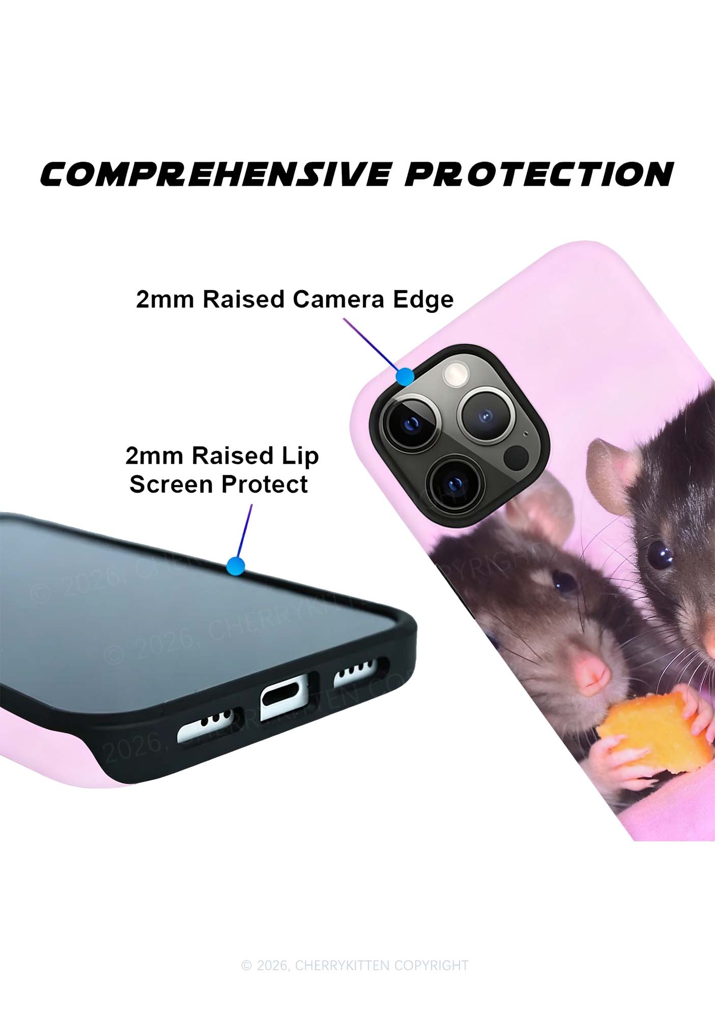 Cheese Rat Y2K Phone Case Cherrykitten
