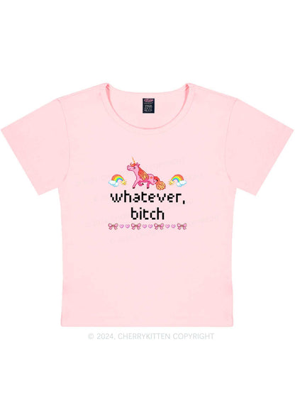 Unicorn Whatever Bxxch Y2K Baby Tee Cherrykitten