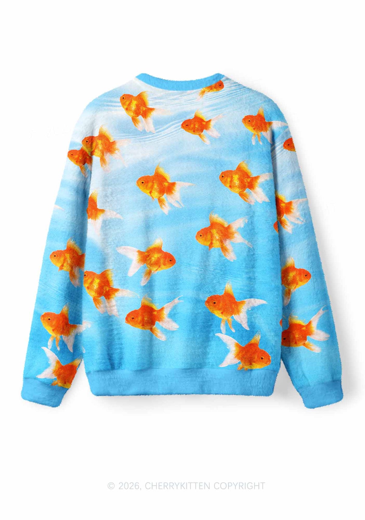 Goldfish Y2K Knit Sweatshirt Cherrykitten