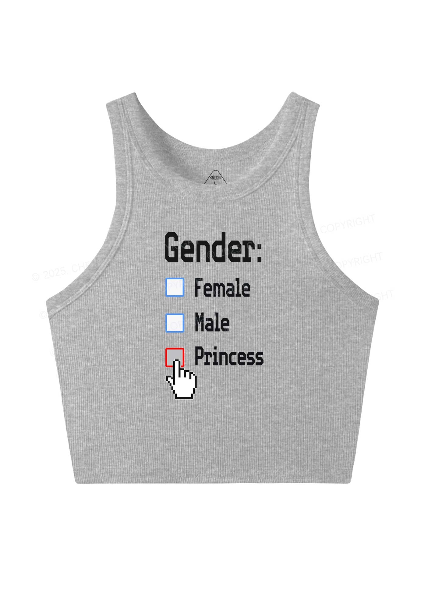 Gender Princess Pride Y2K Crop Tank Top Cherrykitten