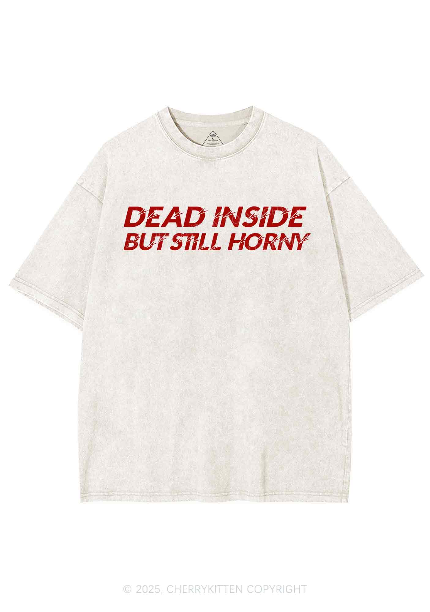 Dead Inside But Still Thirsty Y2K Shirts Washed Tee Cherrykitten