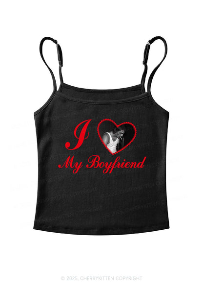 Custom Heart My Bf GF Y2K Spaghetti Strap Cami Cherrykitten