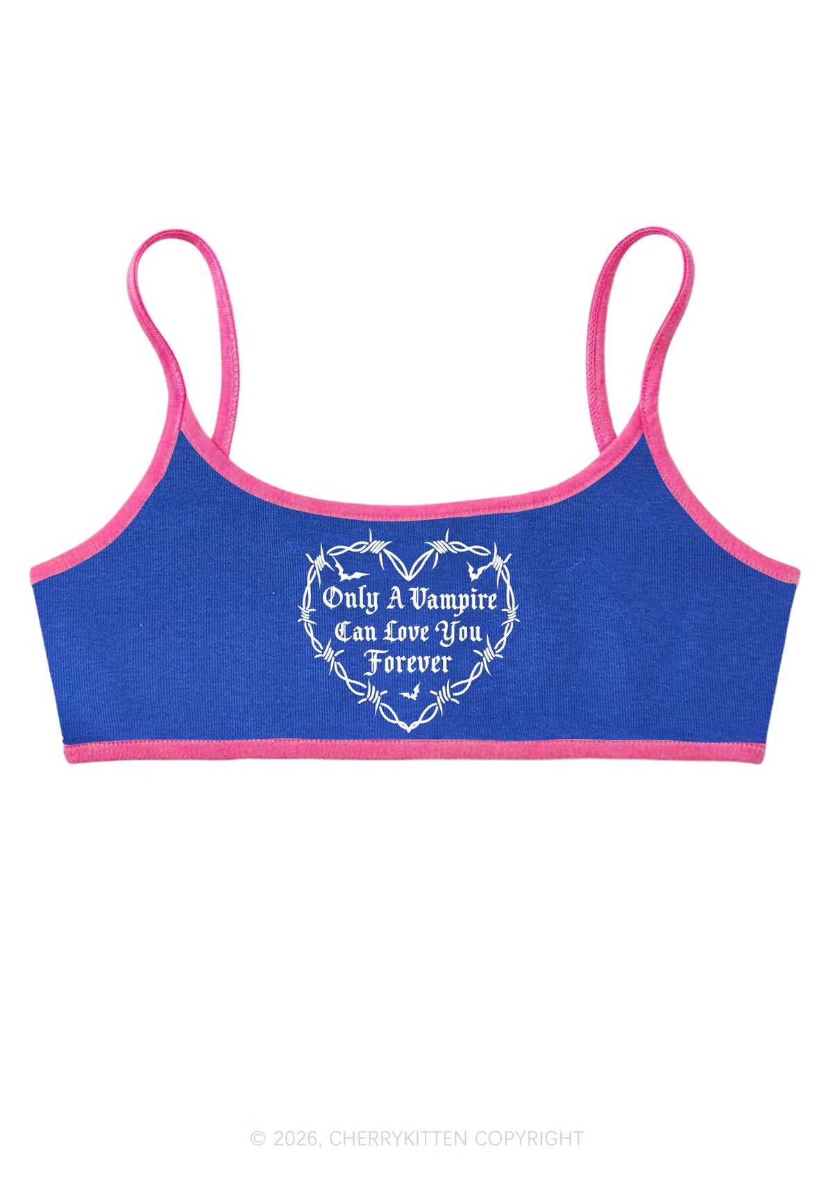 Halloween Vampire Love You Forever Y2K Super Crop Cami Cherrykitten