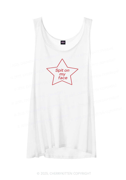 Spit On My Face Y2K Sheer Boyfriend Tank Cherrykitten