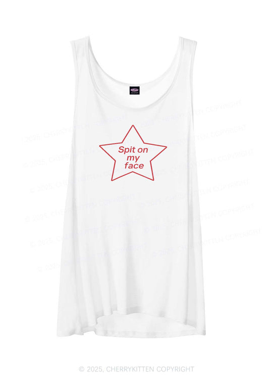 Spit On My Face Y2K Sheer Boyfriend Tank Cherrykitten