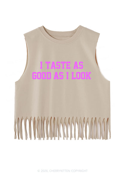 Taste Good Y2K Fringe Tank Top Cherrykitten