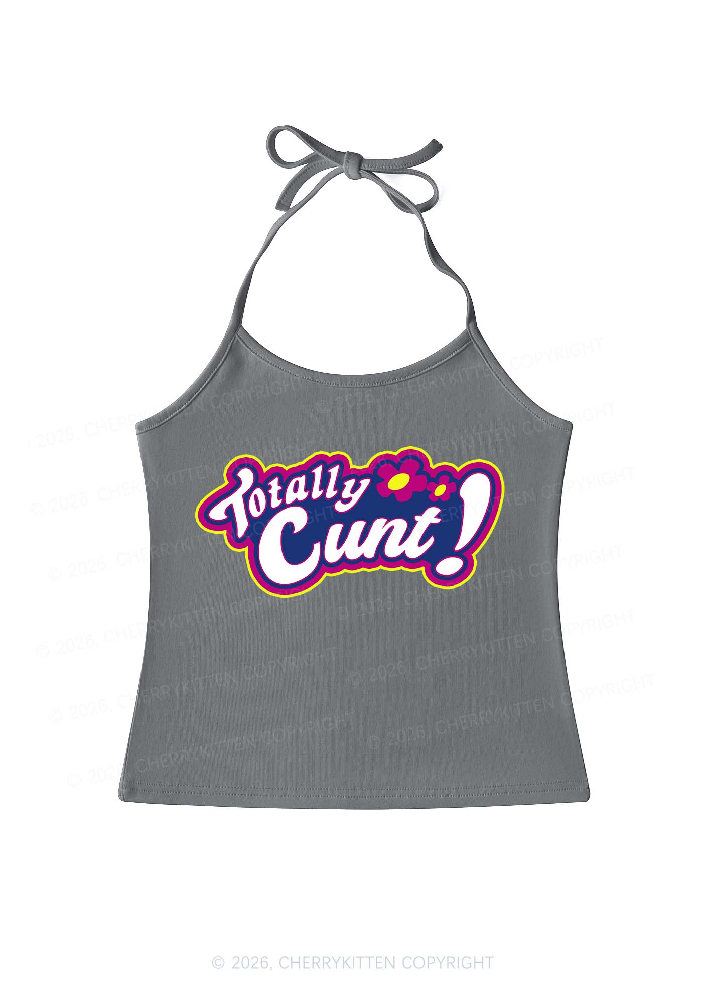 Totally Cxxt Y2K Halter Neck Cami Cherrykitten