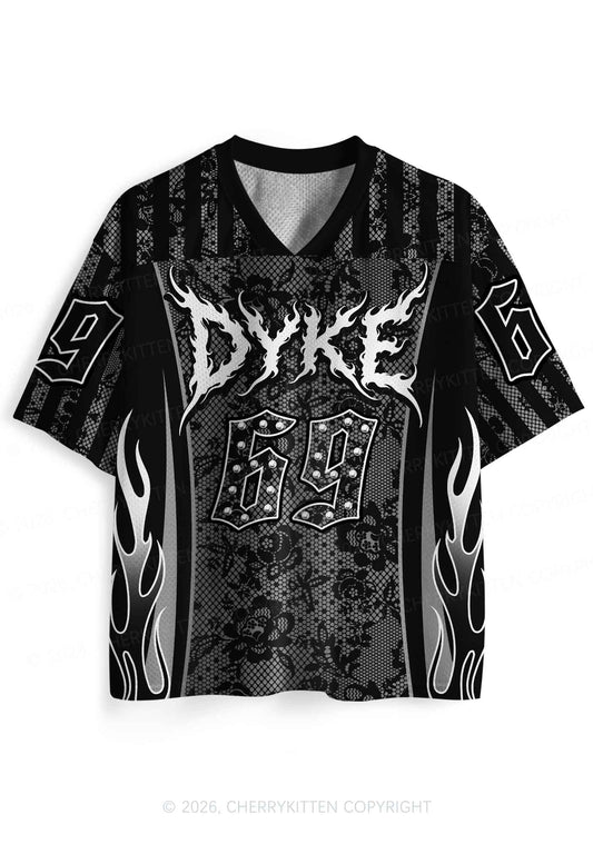 Punk Rivets Dyke Pride Y2K Sport Jersey Shirts Cherrykitten