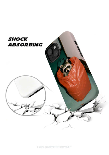Raccoon With Headphones Y2K Phone Case Cherrykitten