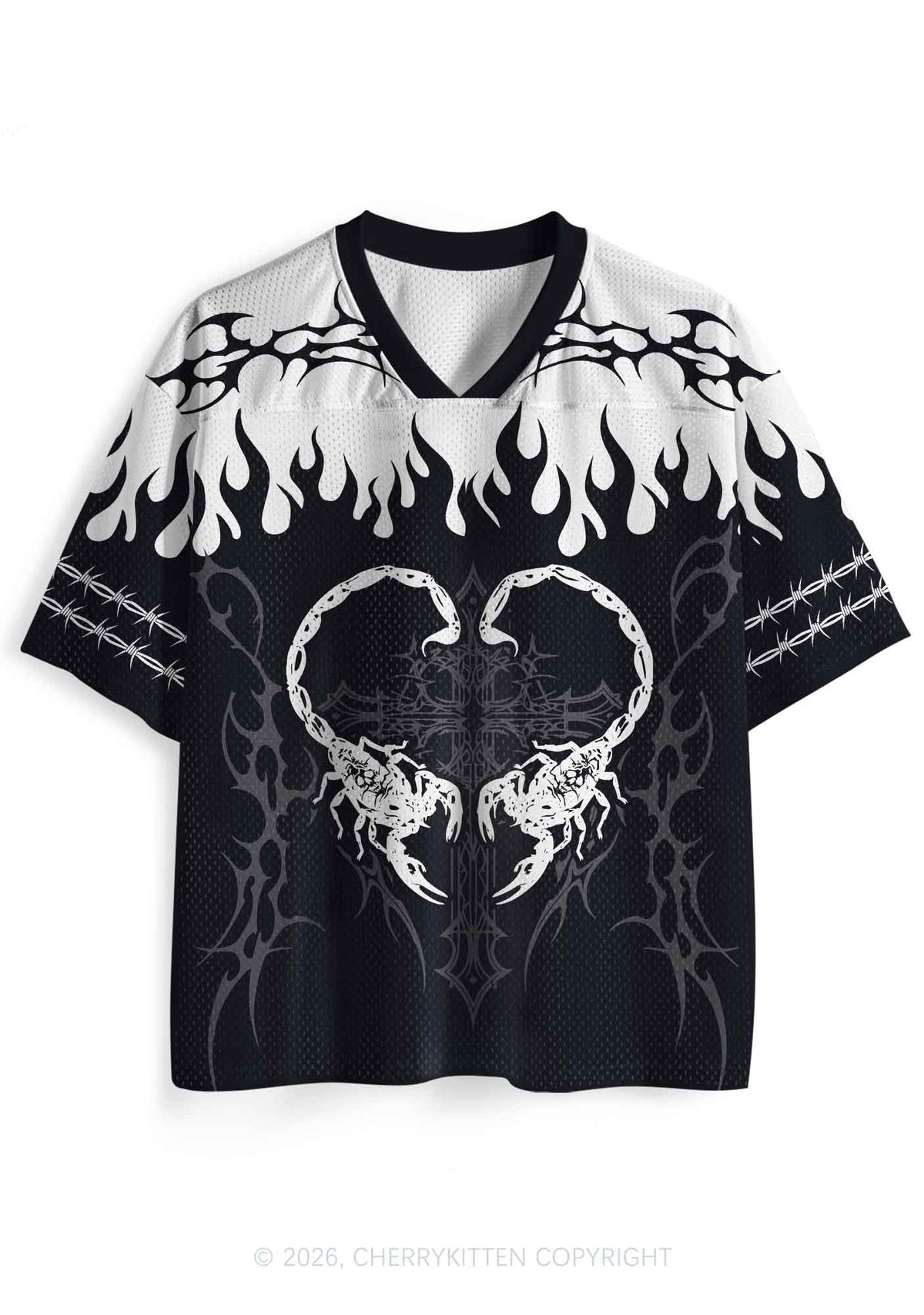 Skull Scorpion Heart Y2K Sport Jersey Shirts Cherrykitten