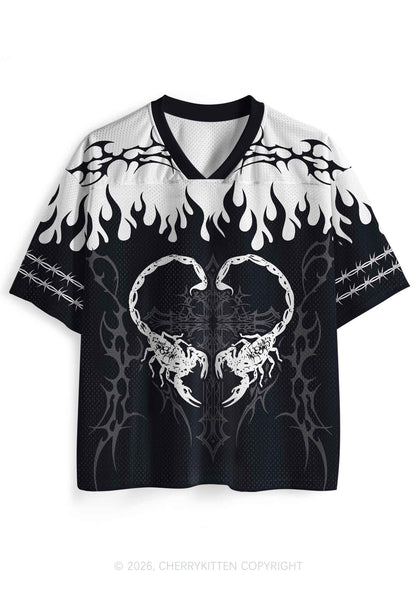 Skull Scorpion Heart Y2K Sport Jersey Shirts Cherrykitten