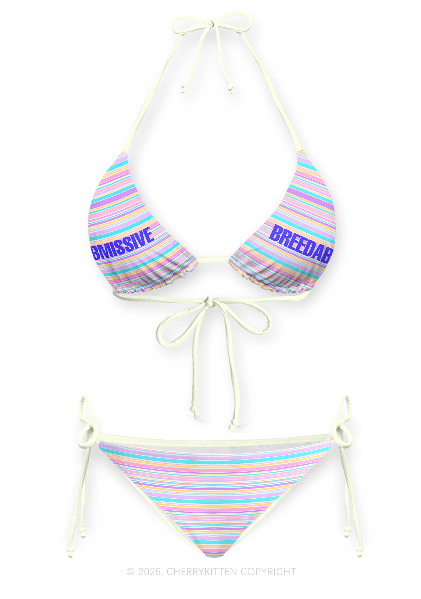 Submissive Breedable Y2K Print Bikini Set Cherrykitten