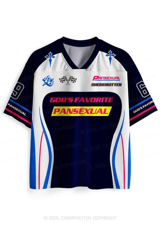 Gods Favorite Pansexual Pride Y2K Sport Jersey Shirts Cherrykitten