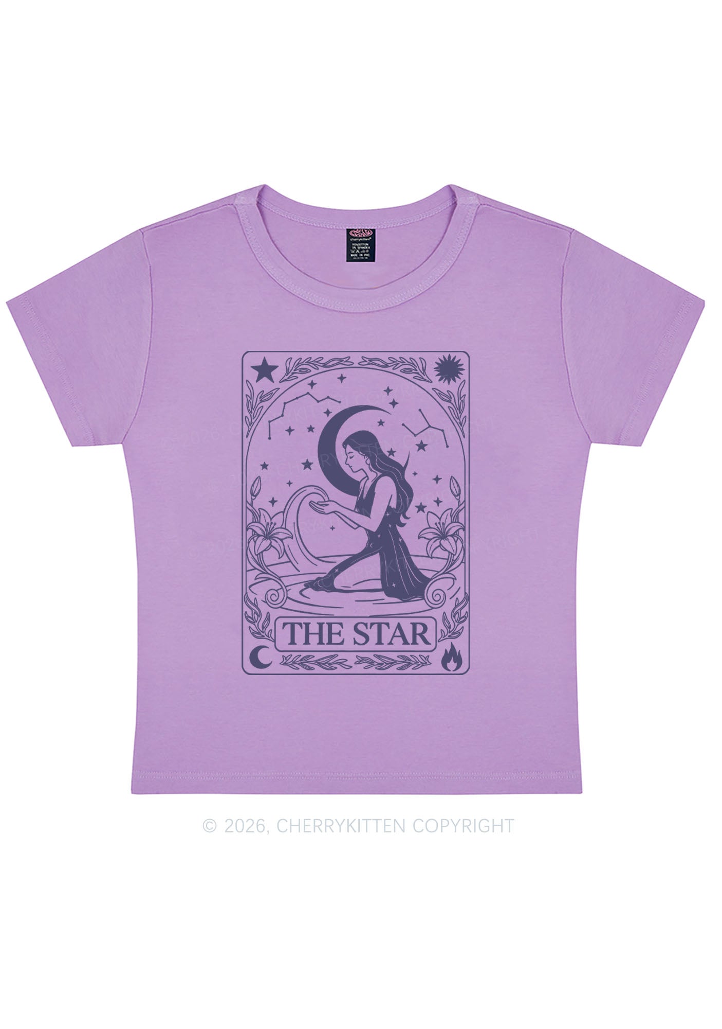 Halloween The Star Kneeling Woman Y2K Baby Tee Cherrykitten