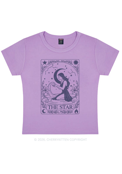 Halloween The Star Kneeling Woman Y2K Baby Tee Cherrykitten