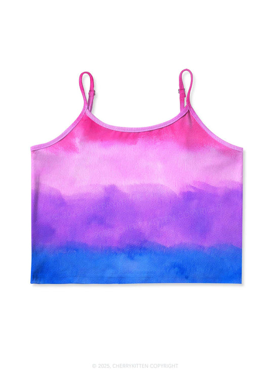 Bisexual Pride Y2K Print Cami Crop Top Cherrykitten