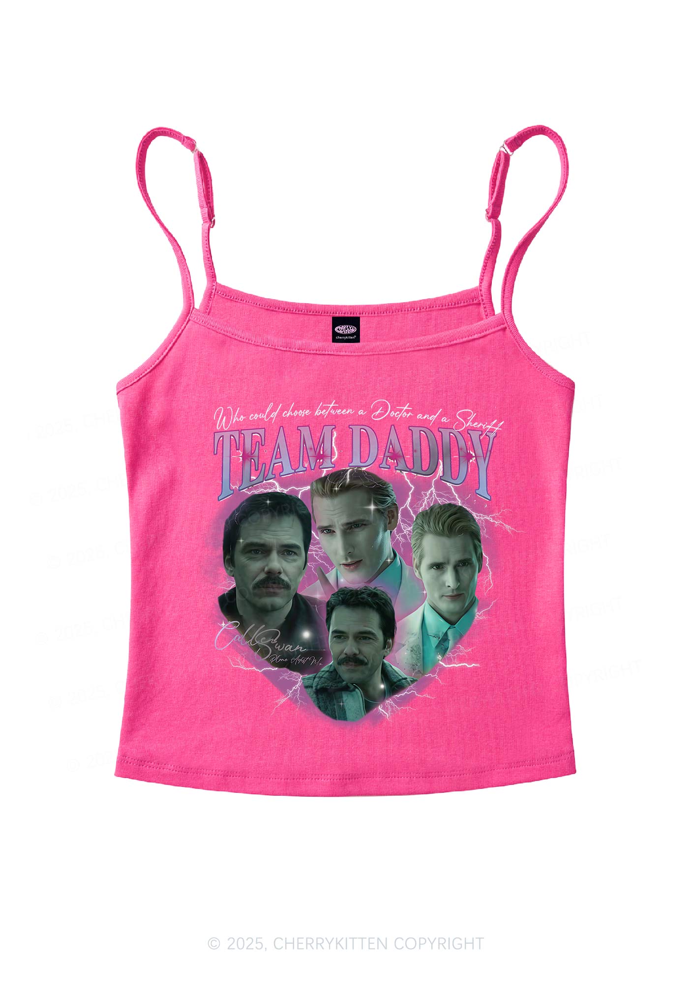 Team Daddy Y2K Spaghetti Strap Cami Cherrykitten