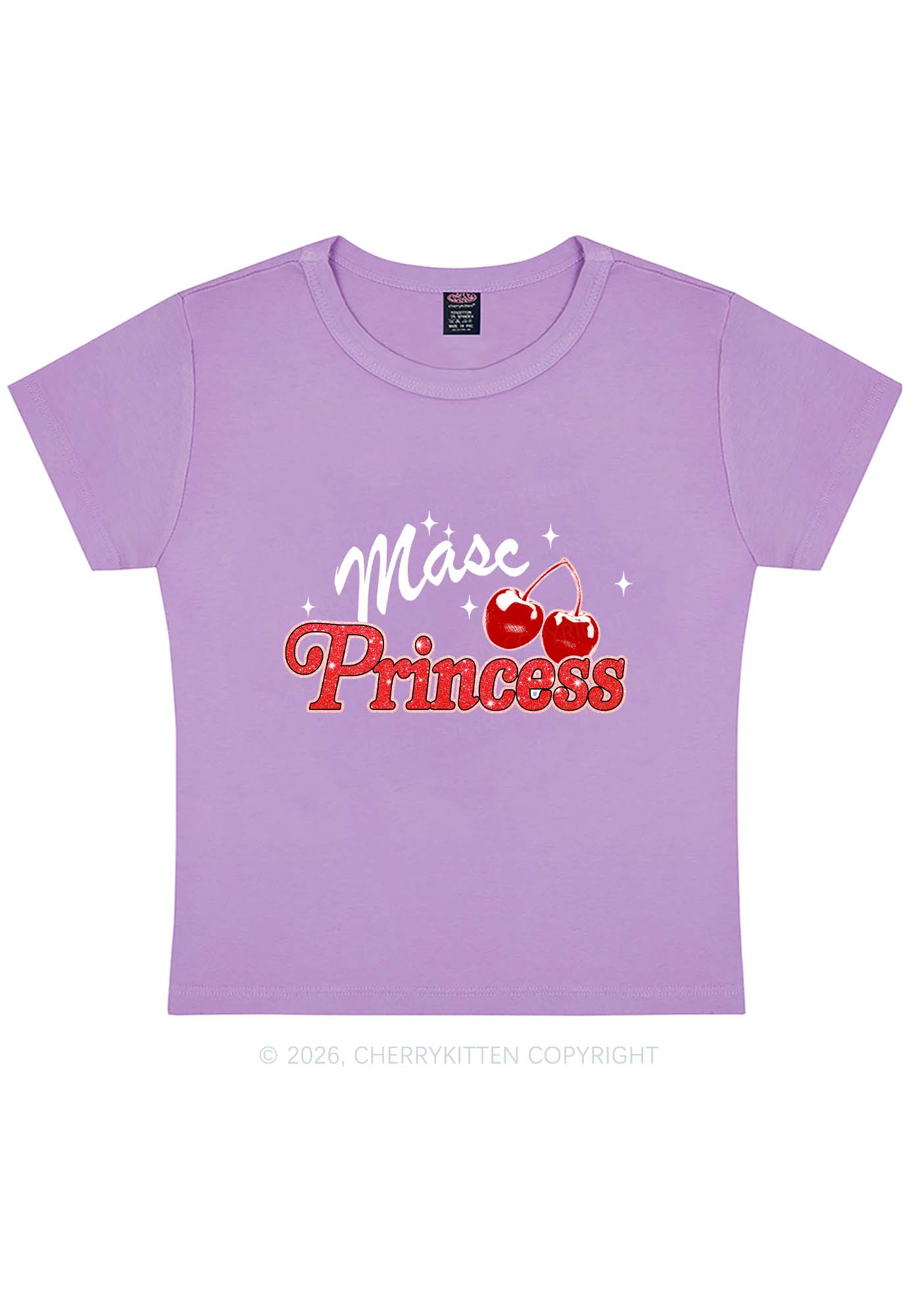 Masc Princess Cherry Pride Y2K Baby Tee Cherrykitten