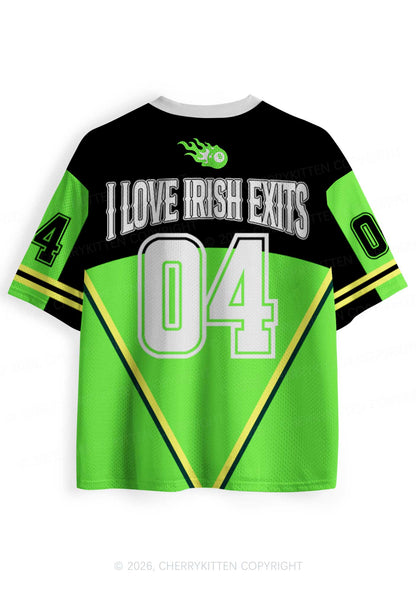 Custom I Love Irish Exits St Patricks Y2K Sport Jersey Shirts Cherrykitten